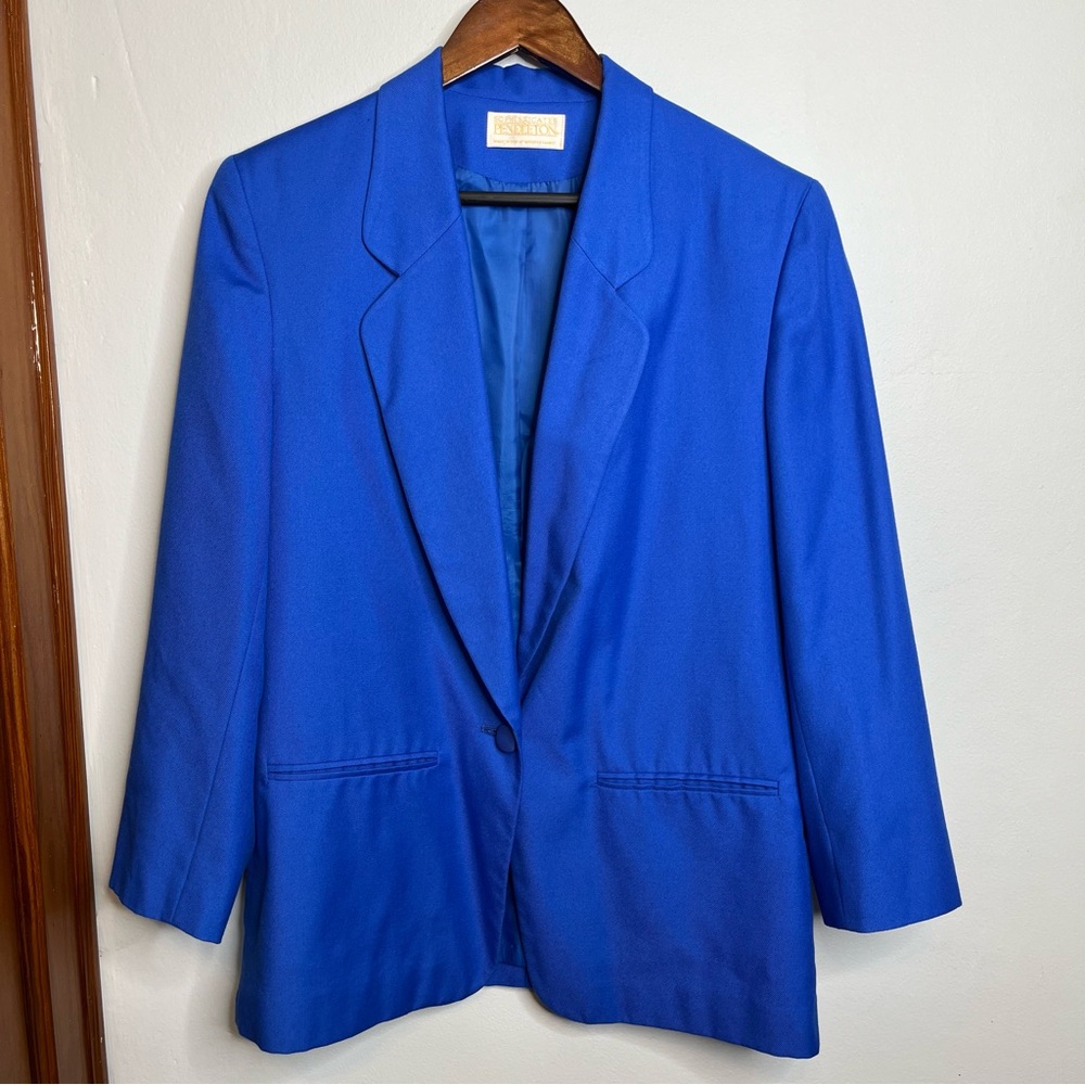 Sophisticates by Pendleton Vintage Royal Blue Blazer 12 VGUC